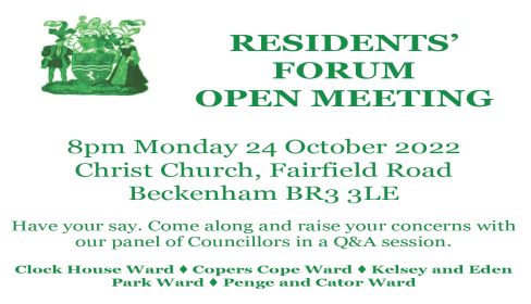 Residents Meeting with Councillor Panel 8pm Mon 24 Oct 2022